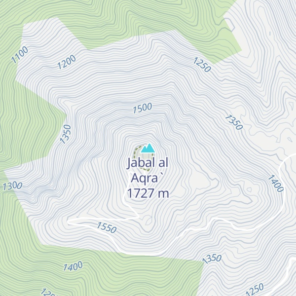 Map of Jabal al Aqra`