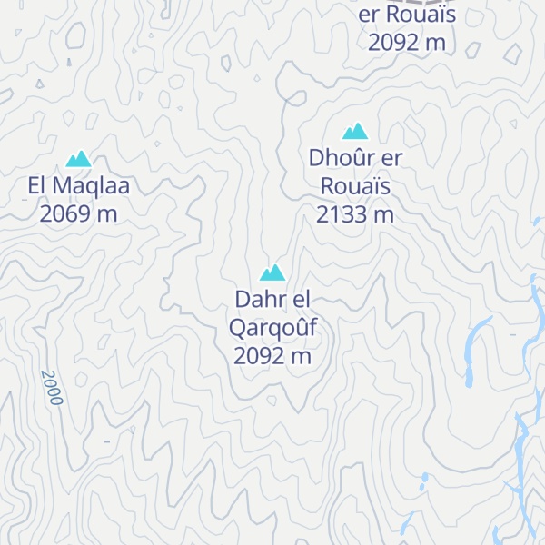 Map of Dahr el Qarqoûf