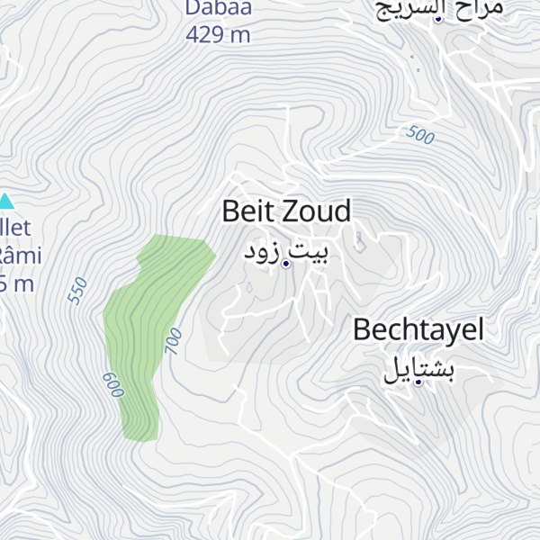 Map of Jabal Hqoûl Lâria