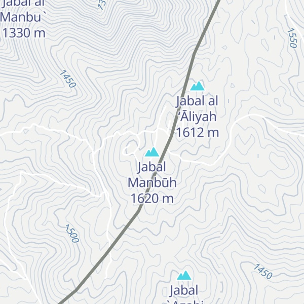 Map of Jabal Manbūh