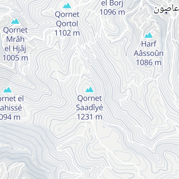 Map of Qornet Saadîyé