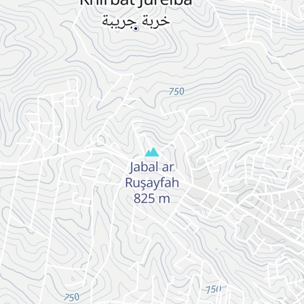 Map of Jabal ar Ruşayfah