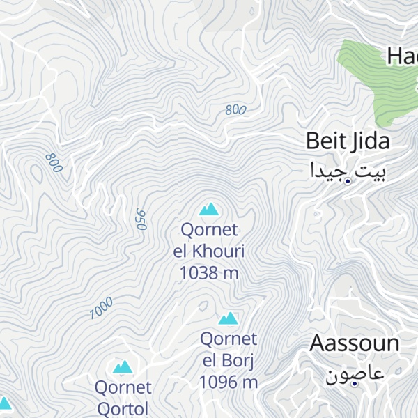 Map of Qornet el Khouri