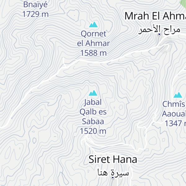 Map of Jabal Qalb es Sabaa