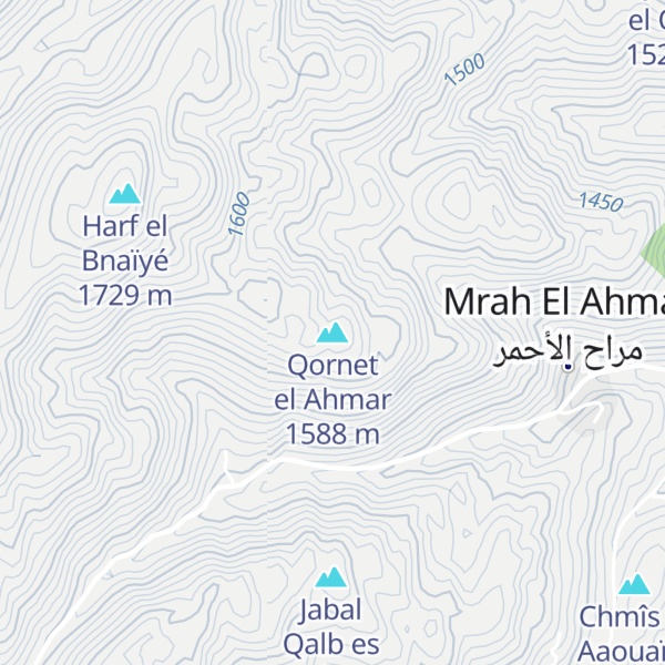 Map of Qornet el Ahmar
