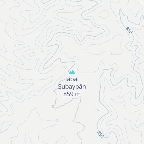 Map of Jabal Şubaybān