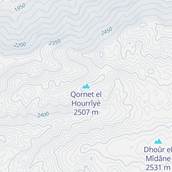 Map of Qornet el Hourrîyé