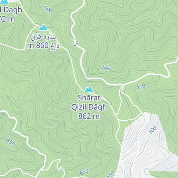 Map of Shārat Qizil Dāgh