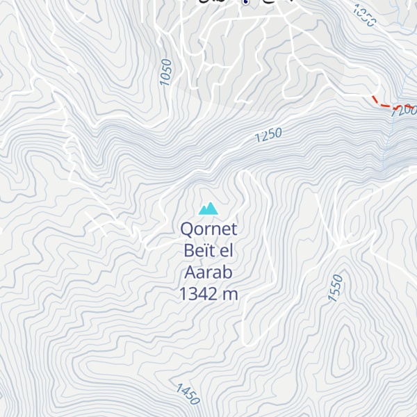 Map of Qornet Beït el Aarab