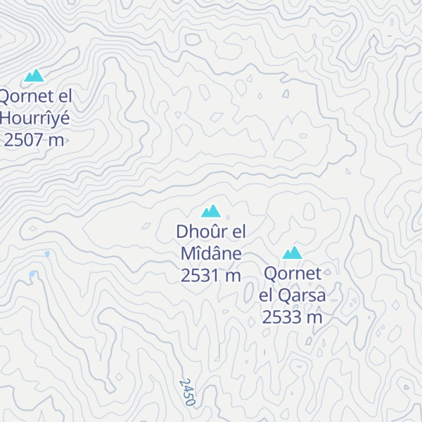 Map of Dhoûr el Mîdâne