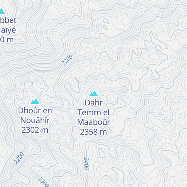 Map of Dahr Temm el Maaboûr