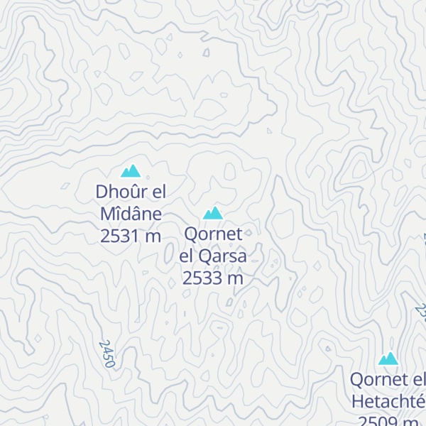 Map of Qornet el Qarsa