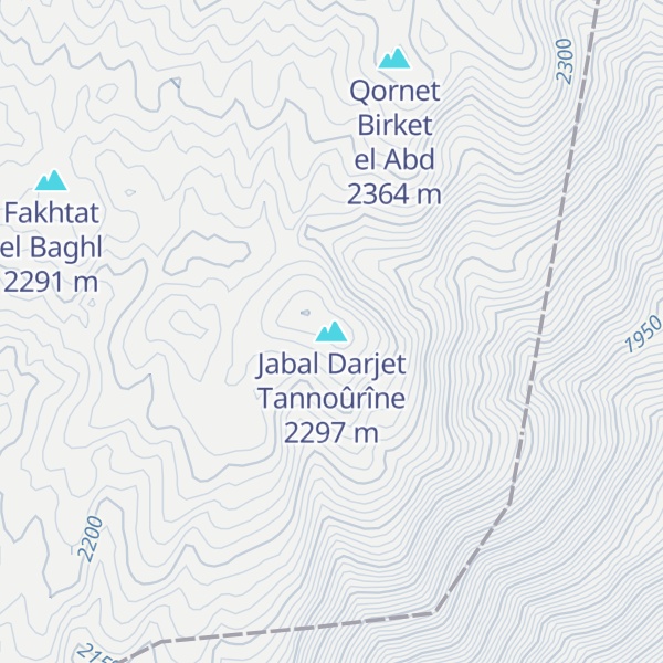 Map of Jabal Darjet Tannoûrîne