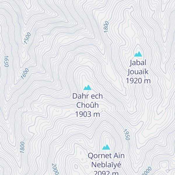 Map of Dahr ech Choûh