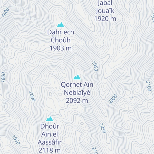 Map of Qornet Aïn Neblaīyé