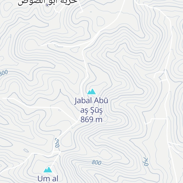 Map of Jabal Abū aş Şūş