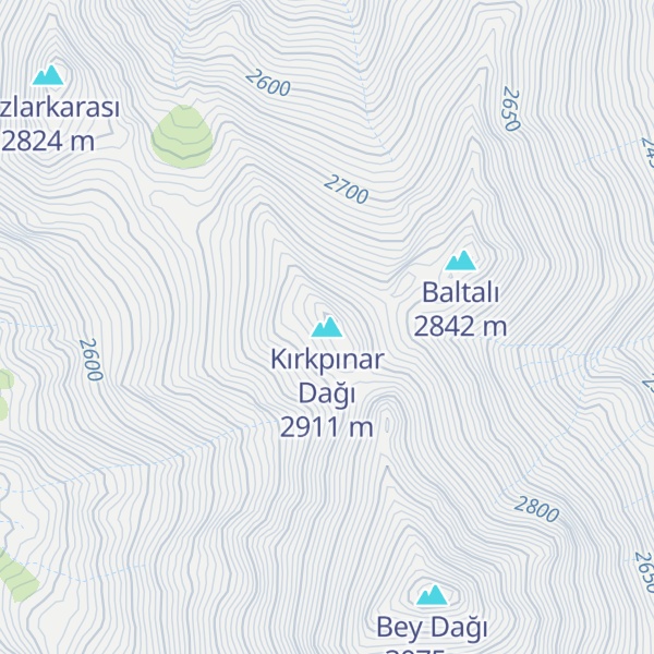 Map of Kırkpınar Dağı