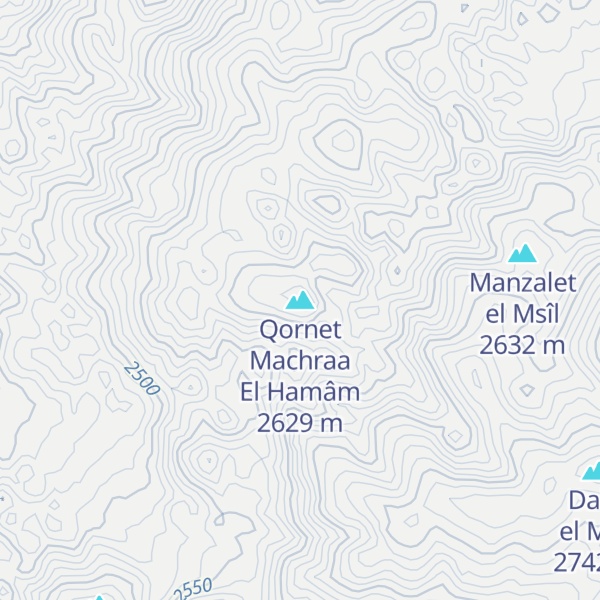 Map of Qornet Machraa El Hamâm
