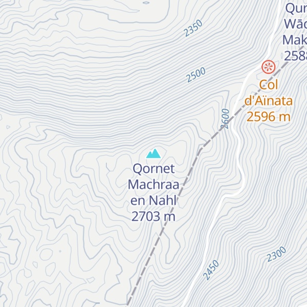 Map of Qornet Machraa en Nahl