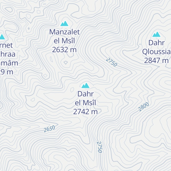 Map of Dahr el Msîl