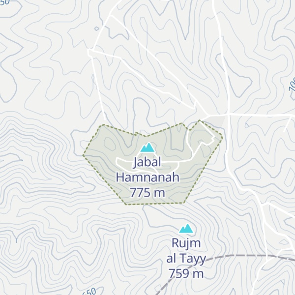 Map of Jabal Hamnanah