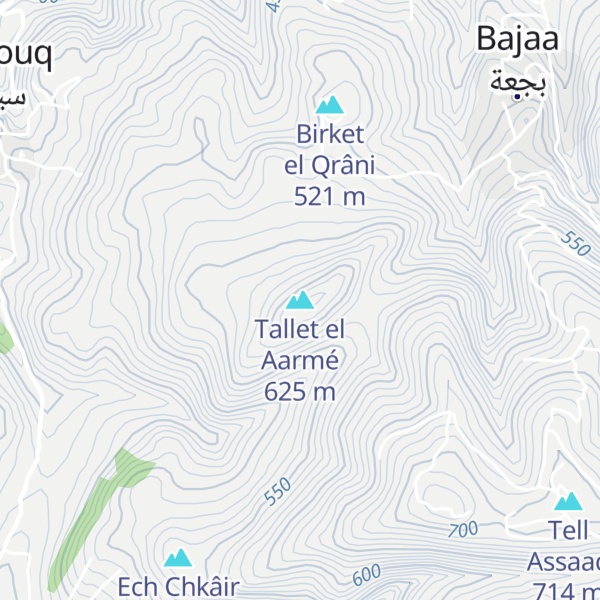 Map of Tallet el Aarmé