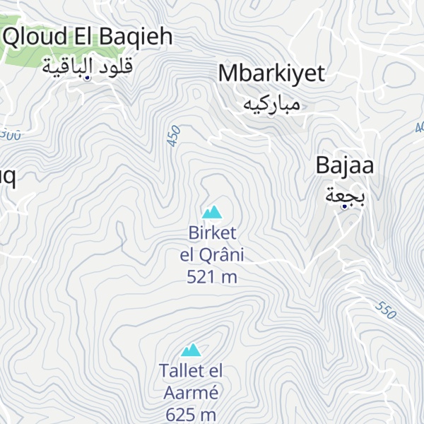 Map of Birket el Qrâni