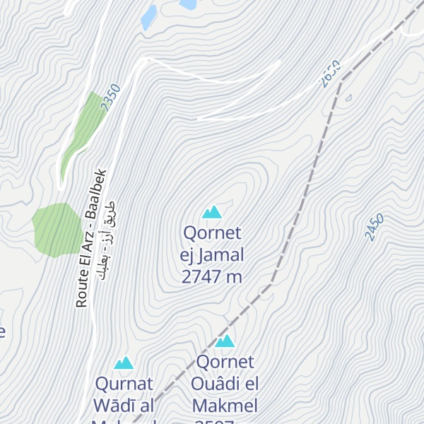 Map of Qornet ej Jamal