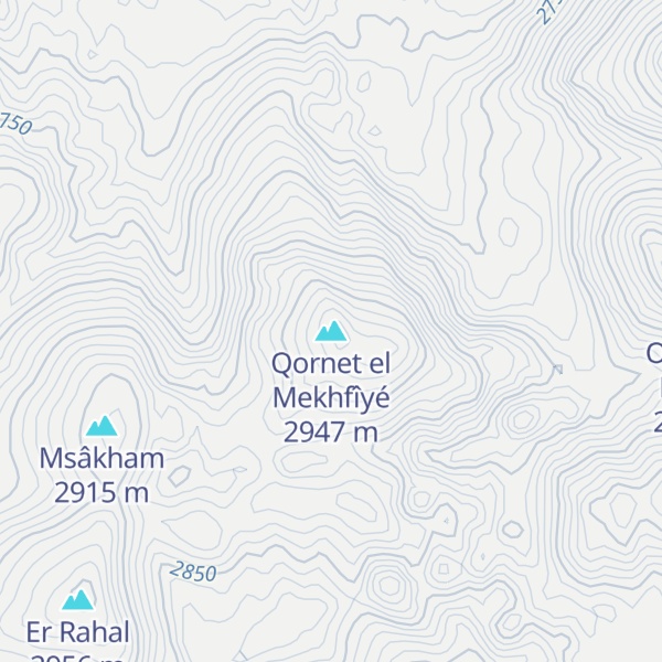 Map of Qornet el Mekhfîyé