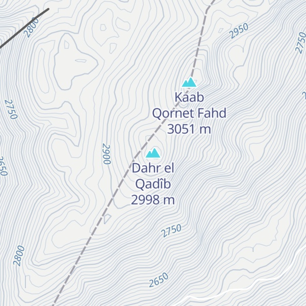 Map of Dahr el Qadîb