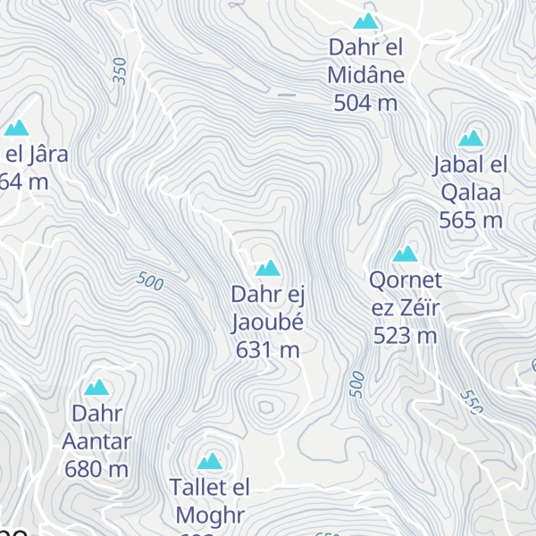 Map of Dahr ej Jaoubé