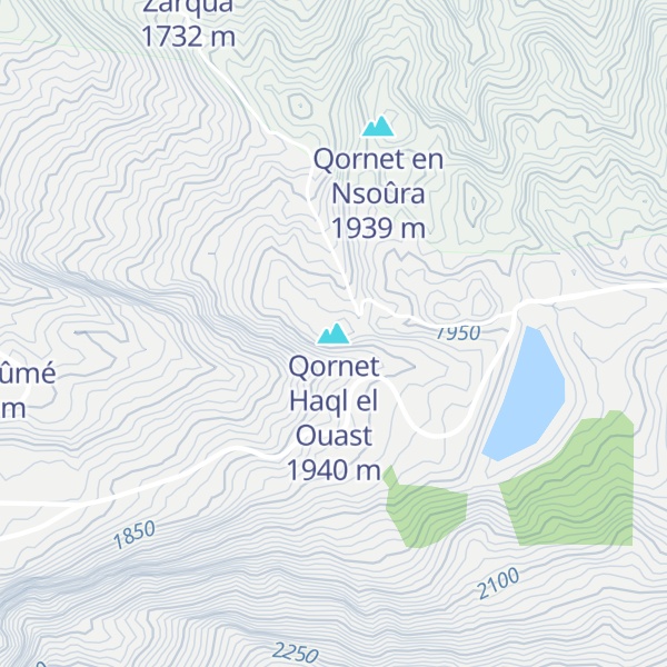 Map of Qornet Haql el Ouast