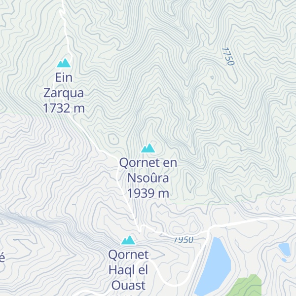 Map of Qornet en Nsoûra