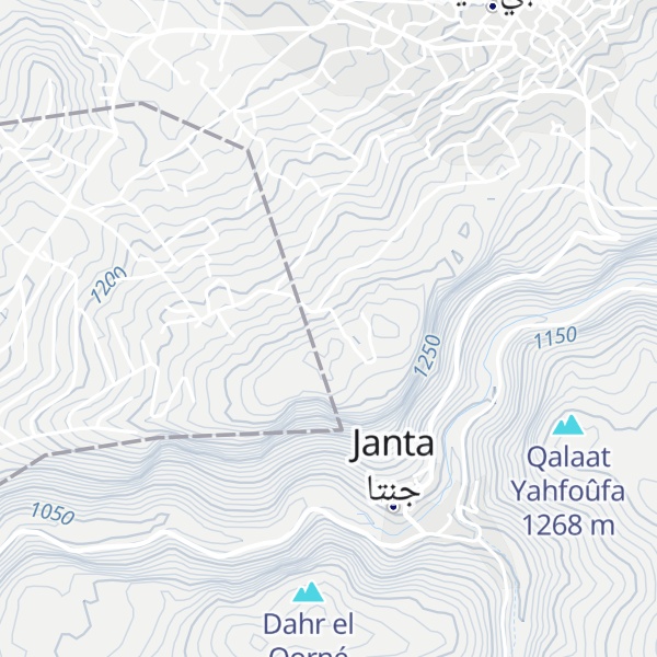 Map of Dahr ech Chîr
