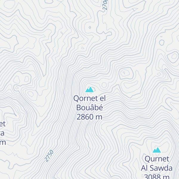 Map of Qornet el Bouâbé
