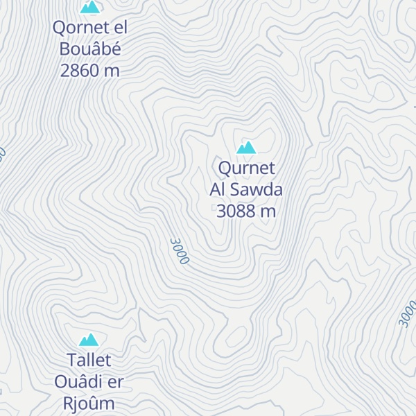 Map of Qornet es Saouda