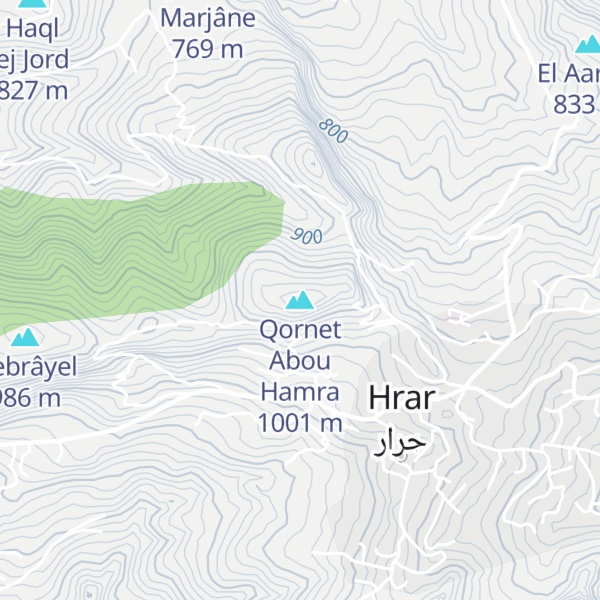 Map of Qornet Abou Hamra