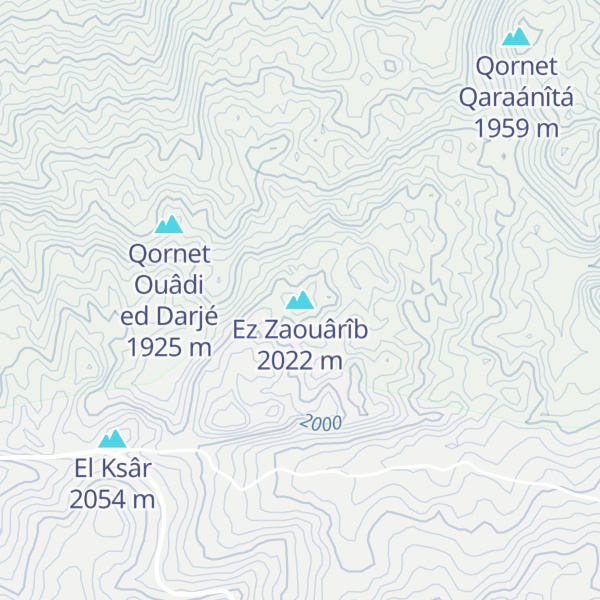 Map of Ez Zaouârîb