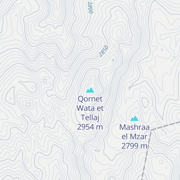 Map of Qornet Wata et Tellaj