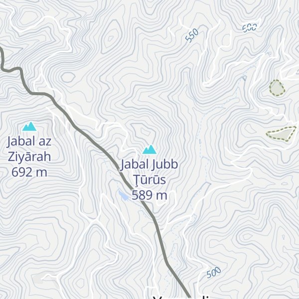 Map of Jabal Jubb Ţūrūs
