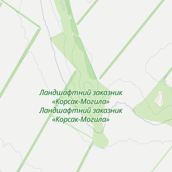 Map of Hora Mohyla-Korsak