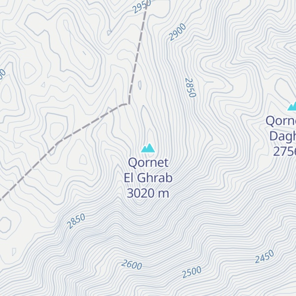 Map of Qornet El Ghrab