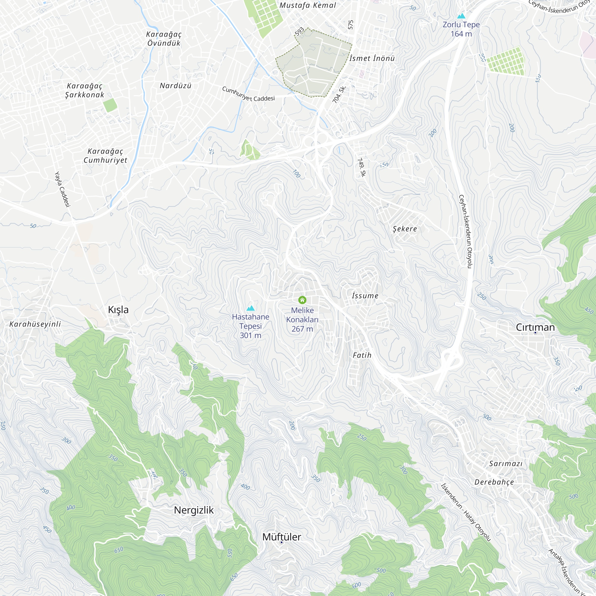 Melike Konakları map