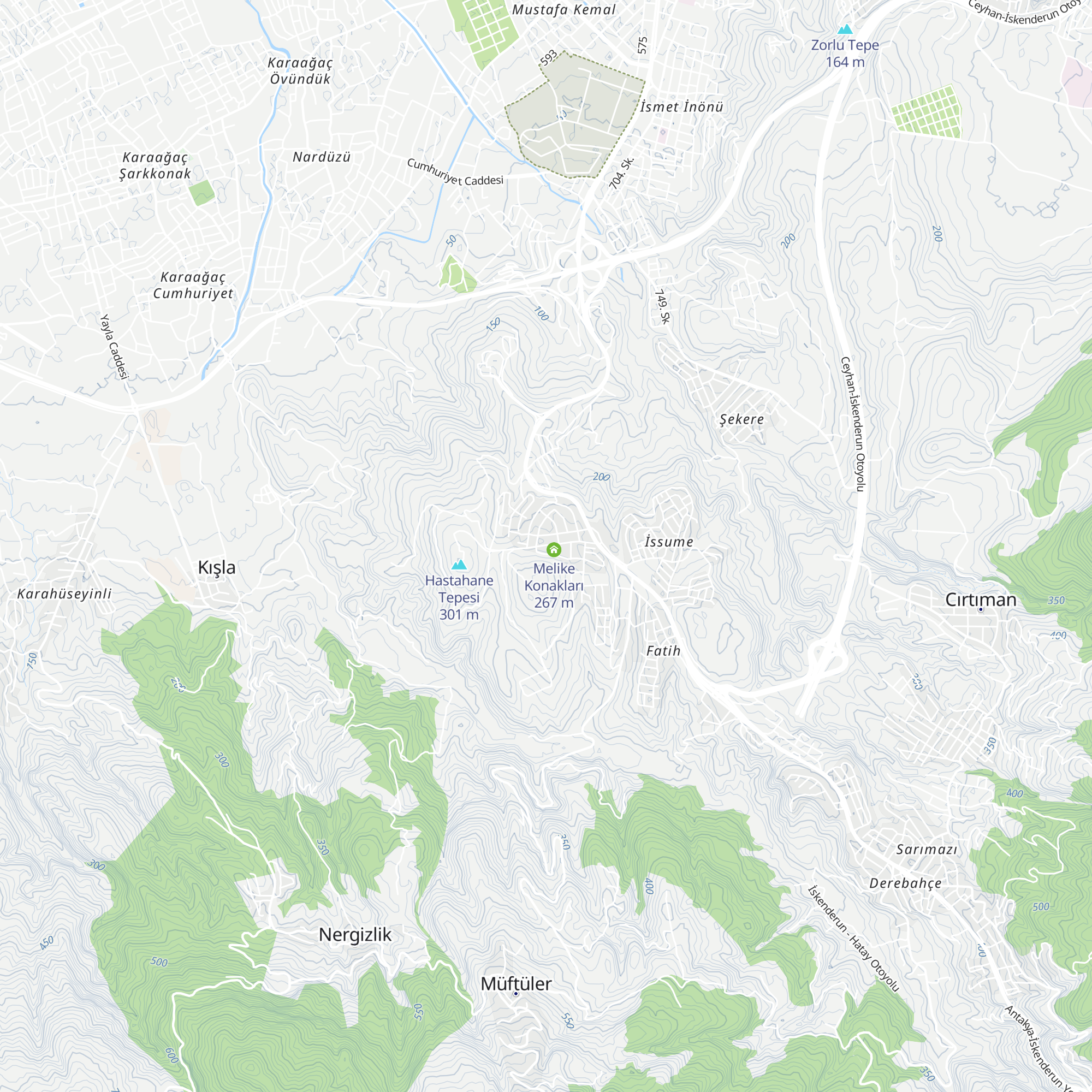 Melike Konakları map