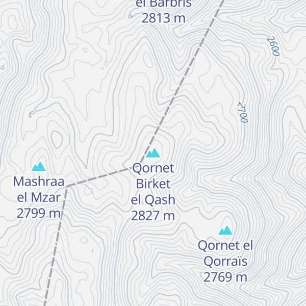 Map of Qornet Birket el Qash