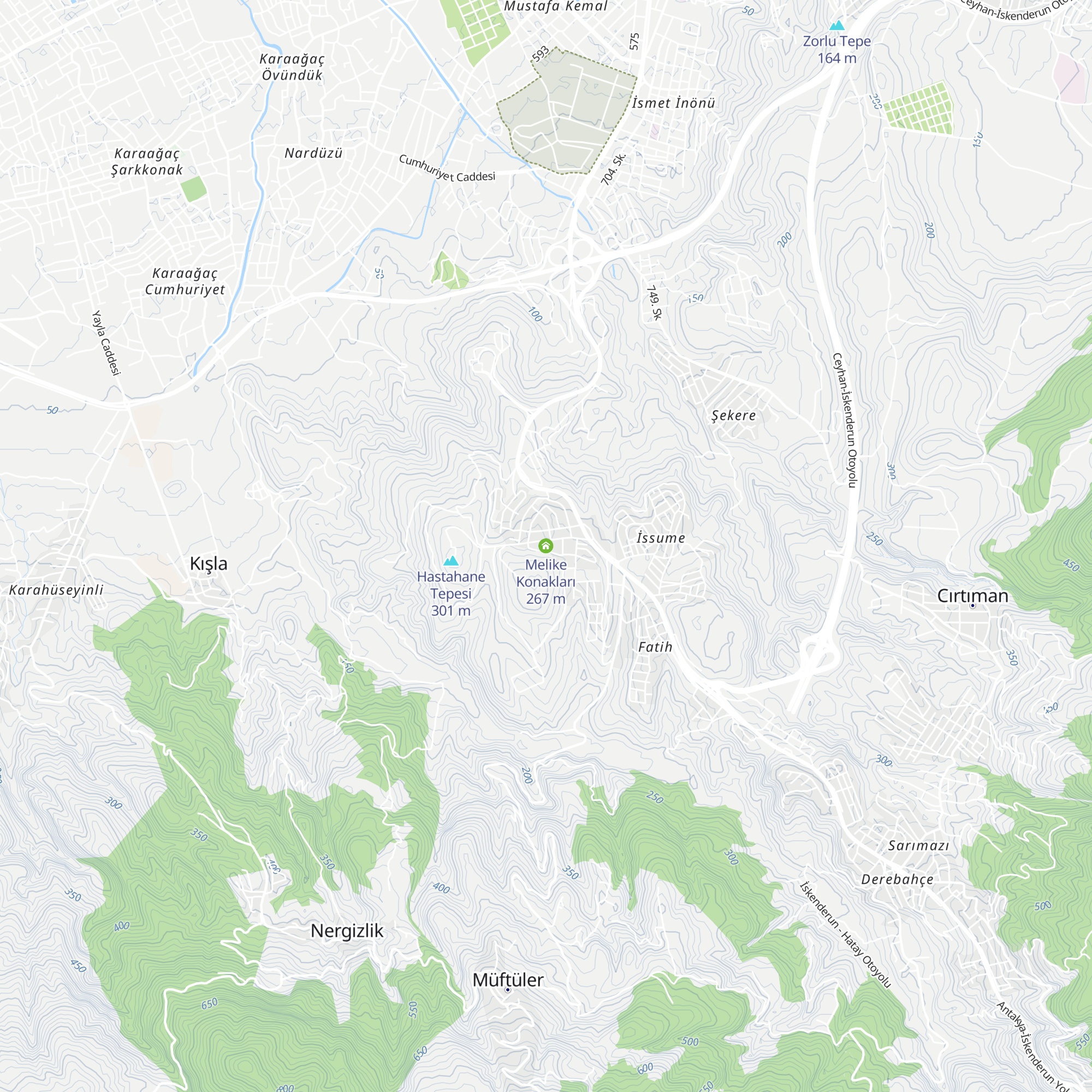 Melike Konakları map