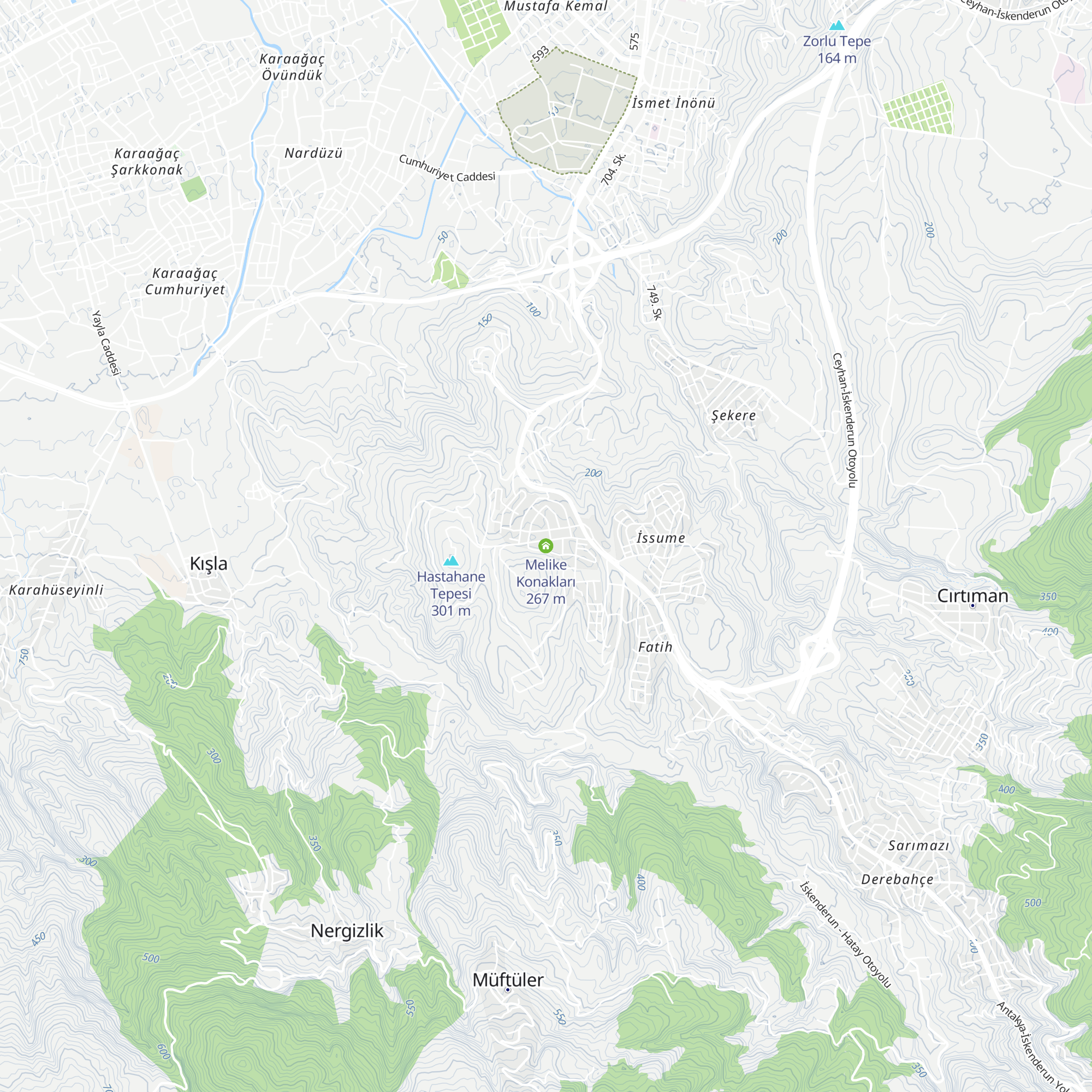Melike Konakları map