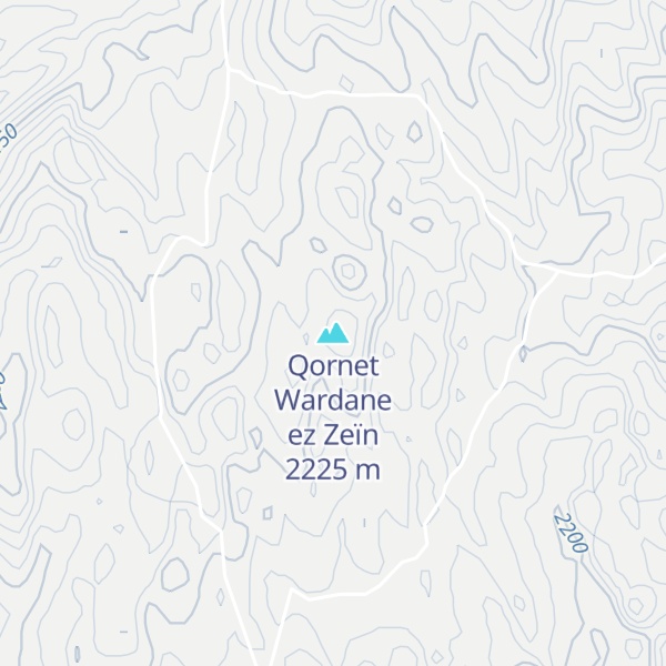 Map of Qornet Wardane ez Zeïn