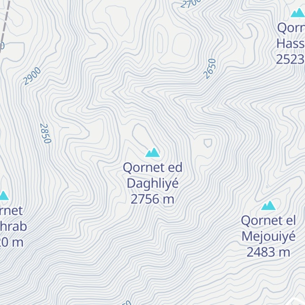 Map of Qornet ed Daghliyé