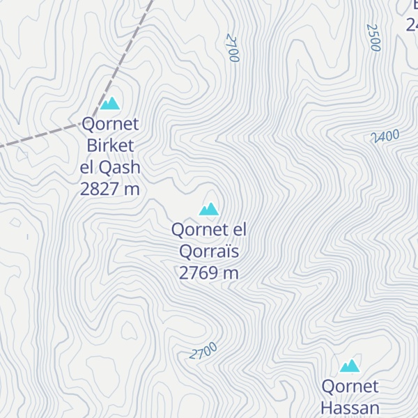 Map of Qornet el Qorraïs